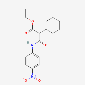 molecular formula C17H22N2O5 B5030306 ethyl 2-cyclohexyl-3-[(4-nitrophenyl)amino]-3-oxopropanoate 