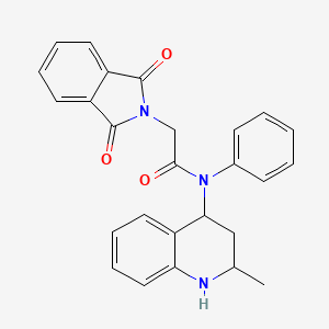 molecular formula C26H23N3O3 B5030307 2-(1,3-dioxo-1,3-dihydro-2H-isoindol-2-yl)-N-(2-methyl-1,2,3,4-tetrahydro-4-quinolinyl)-N-phenylacetamide 