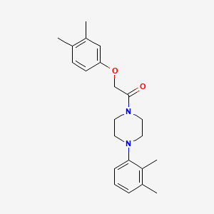 molecular formula C22H28N2O2 B5030321 1-[(3,4-dimethylphenoxy)acetyl]-4-(2,3-dimethylphenyl)piperazine 