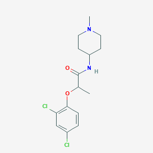 molecular formula C15H20Cl2N2O2 B5030323 2-(2,4-dichlorophenoxy)-N-(1-methyl-4-piperidinyl)propanamide 