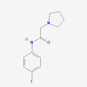 molecular formula C12H15FN2O B503035 N-(4-fluorophenyl)-2-pyrrolidin-1-ylacetamide CAS No. 397880-93-2