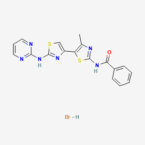molecular formula C18H15BrN6OS2 B5030358 N-[4'-methyl-2-(2-pyrimidinylamino)-4,5'-bi-1,3-thiazol-2'-yl]benzamide hydrobromide 
