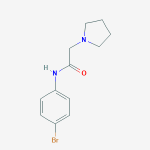 molecular formula C12H15BrN2O B503036 N-(4-bromophenyl)-2-pyrrolidin-1-ylacetamide CAS No. 89473-71-2