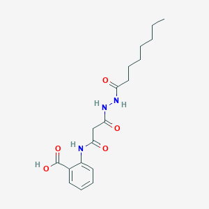 molecular formula C18H25N3O5 B5030366 2-{[3-(2-octanoylhydrazino)-3-oxopropanoyl]amino}benzoic acid 
