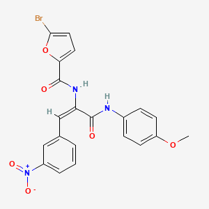 molecular formula C21H16BrN3O6 B5030375 5-bromo-N-[1-{[(4-methoxyphenyl)amino]carbonyl}-2-(3-nitrophenyl)vinyl]-2-furamide 