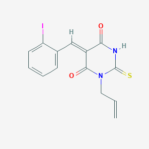 molecular formula C14H11IN2O2S B5030384 1-allyl-5-(2-iodobenzylidene)-2-thioxodihydro-4,6(1H,5H)-pyrimidinedione 