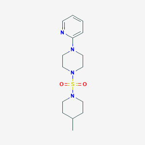 molecular formula C15H24N4O2S B503039 1-[(4-Methyl-1-piperidinyl)sulfonyl]-4-(2-pyridinyl)piperazine 