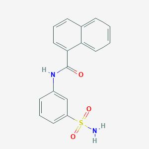 molecular formula C17H14N2O3S B5030392 N-[3-(aminosulfonyl)phenyl]-1-naphthamide 