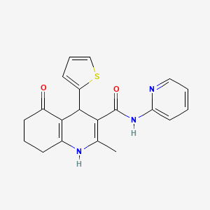 2-methyl-5-oxo-N-2-pyridinyl-4-(2-thienyl)-1,4,5,6,7,8-hexahydro-3-quinolinecarboxamide
