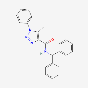 N-(diphenylmethyl)-5-methyl-1-phenyl-1H-1,2,3-triazole-4-carboxamide