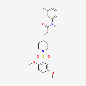 3-{1-[(2,5-dimethoxyphenyl)sulfonyl]-4-piperidinyl}-N-(3-methylphenyl)propanamide