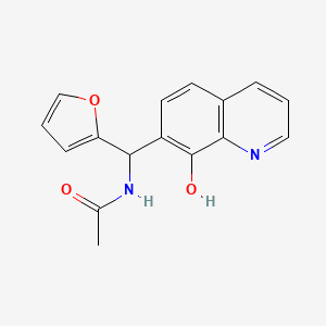 molecular formula C16H14N2O3 B5030461 N-[2-furyl(8-hydroxy-7-quinolinyl)methyl]acetamide 