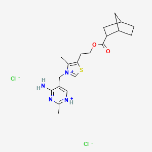 4-amino-5-[(5-{2-[(bicyclo[2.2.1]hept-2-ylcarbonyl)oxy]ethyl}-4-methyl-1,3-thiazol-3-ium-3-yl)methyl]-2-methylpyrimidin-1-ium dichloride