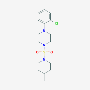 molecular formula C16H24ClN3O2S B503047 1-(2-Chlorophenyl)-4-[(4-methyl-1-piperidinyl)sulfonyl]piperazine 