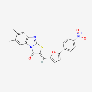 6,7-dimethyl-2-{[5-(4-nitrophenyl)-2-furyl]methylene}[1,3]thiazolo[3,2-a]benzimidazol-3(2H)-one