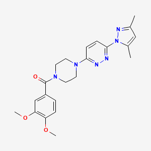 3-[4-(3,4-dimethoxybenzoyl)-1-piperazinyl]-6-(3,5-dimethyl-1H-pyrazol-1-yl)pyridazine