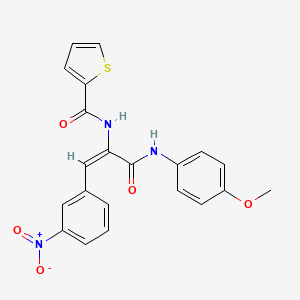 N-[1-{[(4-methoxyphenyl)amino]carbonyl}-2-(3-nitrophenyl)vinyl]-2-thiophenecarboxamide