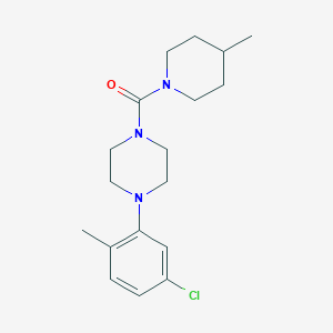 molecular formula C18H26ClN3O B503053 4-(5-Chloro-2-methylphenyl)piperazinyl 4-methylpiperidyl ketone CAS No. 890605-26-2
