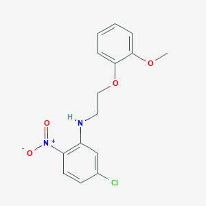 molecular formula C15H15ClN2O4 B5030530 (5-chloro-2-nitrophenyl)[2-(2-methoxyphenoxy)ethyl]amine 