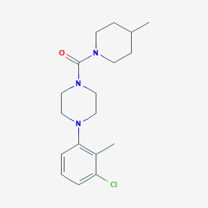 molecular formula C18H26ClN3O B503054 1-(3-Chloro-2-methylphenyl)-4-[(4-methyl-1-piperidinyl)carbonyl]piperazine 