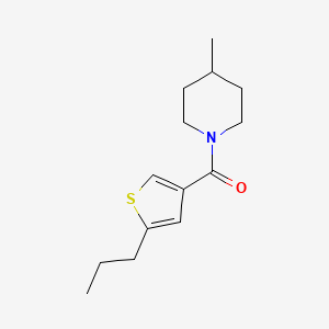 4-methyl-1-[(5-propyl-3-thienyl)carbonyl]piperidine