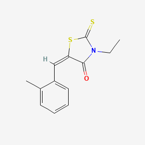 molecular formula C13H13NOS2 B5030554 3-ethyl-5-(2-methylbenzylidene)-2-thioxo-1,3-thiazolidin-4-one 