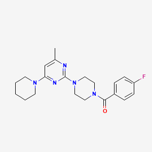 2-[4-(4-fluorobenzoyl)-1-piperazinyl]-4-methyl-6-(1-piperidinyl)pyrimidine