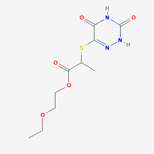 2-ethoxyethyl 2-[(3,5-dioxo-2,3,4,5-tetrahydro-1,2,4-triazin-6-yl)thio]propanoate