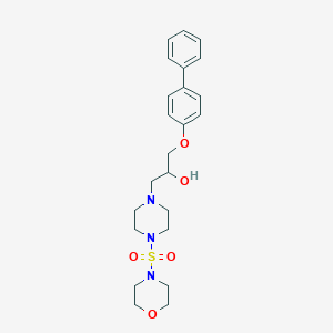 molecular formula C23H31N3O5S B503059 1-(4-Morpholin-4-ylsulfonylpiperazin-1-yl)-3-(4-phenylphenoxy)propan-2-ol CAS No. 838881-85-9