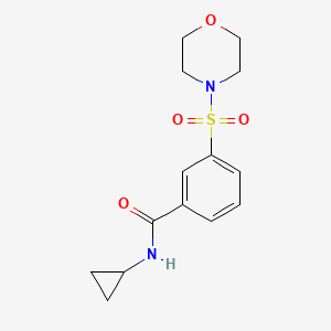 molecular formula C14H18N2O4S B5030602 N-cyclopropyl-3-(4-morpholinylsulfonyl)benzamide 