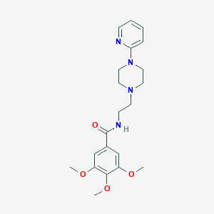 molecular formula C21H28N4O4 B503062 3,4,5-trimethoxy-N-{2-[4-(2-pyridinyl)-1-piperazinyl]ethyl}benzamide 