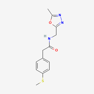 molecular formula C13H15N3O2S B5030629 N-[(5-methyl-1,3,4-oxadiazol-2-yl)methyl]-2-[4-(methylthio)phenyl]acetamide 