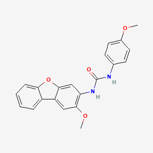molecular formula C21H18N2O4 B5030649 N-(2-methoxydibenzo[b,d]furan-3-yl)-N'-(4-methoxyphenyl)urea 