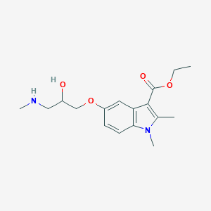 B503066 ethyl 5-(2-hydroxy-3-(methylamino)propoxy)-1,2-dimethyl-1H-indole-3-carboxylate CAS No. 923138-68-5