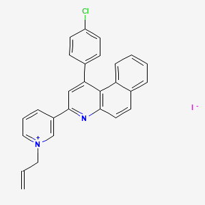 molecular formula C27H20ClIN2 B5030668 1-allyl-3-[1-(4-chlorophenyl)benzo[f]quinolin-3-yl]pyridinium iodide 