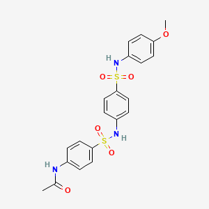 molecular formula C21H21N3O6S2 B5030676 N-(4-{[(4-{[(4-methoxyphenyl)amino]sulfonyl}phenyl)amino]sulfonyl}phenyl)acetamide 