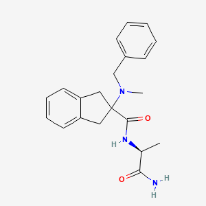 molecular formula C21H25N3O2 B5030677 N-[(1S)-2-amino-1-methyl-2-oxoethyl]-2-[benzyl(methyl)amino]-2-indanecarboxamide 