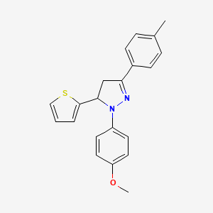 1-(4-methoxyphenyl)-3-(4-methylphenyl)-5-(2-thienyl)-4,5-dihydro-1H-pyrazole