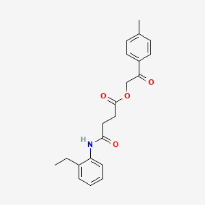 molecular formula C21H23NO4 B5030689 2-(4-methylphenyl)-2-oxoethyl 4-[(2-ethylphenyl)amino]-4-oxobutanoate 