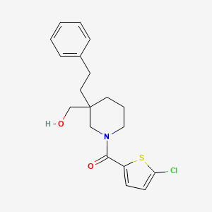 [1-[(5-chloro-2-thienyl)carbonyl]-3-(2-phenylethyl)-3-piperidinyl]methanol