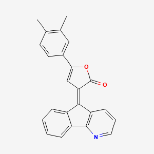 molecular formula C24H17NO2 B5030708 5-(3,4-dimethylphenyl)-3-(5H-indeno[1,2-b]pyridin-5-ylidene)-2(3H)-furanone 