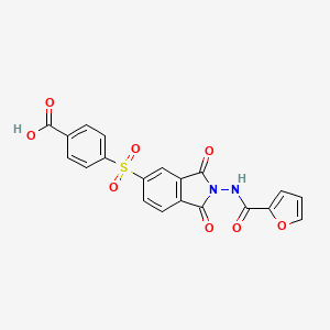 molecular formula C20H12N2O8S B5030737 4-{[2-(2-furoylamino)-1,3-dioxo-2,3-dihydro-1H-isoindol-5-yl]sulfonyl}benzoic acid CAS No. 5966-39-2