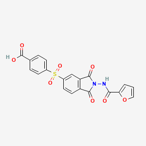 4-{[2-(2-furoylamino)-1,3-dioxo-2,3-dihydro-1H-isoindol-5-yl]sulfonyl}benzoic acid