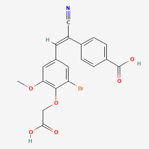 molecular formula C19H14BrNO6 B5030739 4-{2-[3-bromo-4-(carboxymethoxy)-5-methoxyphenyl]-1-cyanovinyl}benzoic acid 