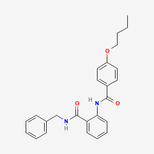 molecular formula C25H26N2O3 B5030750 N-benzyl-2-[(4-butoxybenzoyl)amino]benzamide 