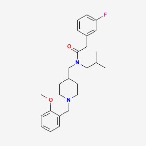 molecular formula C26H35FN2O2 B5030763 2-(3-fluorophenyl)-N-isobutyl-N-{[1-(2-methoxybenzyl)-4-piperidinyl]methyl}acetamide 