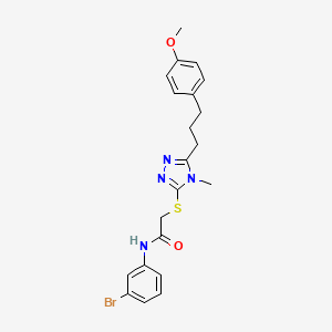 molecular formula C21H23BrN4O2S B5030809 N-(3-bromophenyl)-2-({5-[3-(4-methoxyphenyl)propyl]-4-methyl-4H-1,2,4-triazol-3-yl}thio)acetamide 