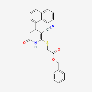 benzyl {[3-cyano-4-(1-naphthyl)-6-oxo-1,4,5,6-tetrahydro-2-pyridinyl]thio}acetate