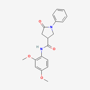 molecular formula C19H20N2O4 B5030827 N-(2,4-dimethoxyphenyl)-5-oxo-1-phenyl-3-pyrrolidinecarboxamide 