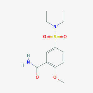molecular formula C12H18N2O4S B5030842 5-[(diethylamino)sulfonyl]-2-methoxybenzamide 
